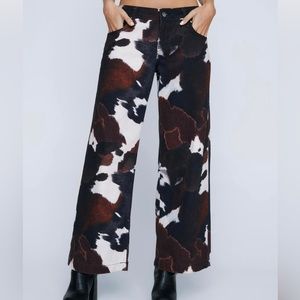 Brand New Cow Print Denim